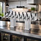 Thumbnail image #2 for Perlick Corporation 4006-18BX18BPC Draft Beer Tower, Back-to-Back Bridge Tee, Countertop, Glycol-Cooled, 36-Faucet, Polished Chrome