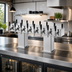 Thumbnail image #2 for Perlick Back-to-Back Bridge Tee Countertop Glycol-Cooled Draft Beer Tower, 36 Faucets, Polished Chrome