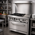 Thumbnail image #2 for Serv-Ware 36-Inch Gas Range with 4 Open Burners, 12-Inch Griddle, and Standard Oven
