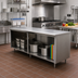 Thumbnail image #2 for Advance Tabco Special Value Series 84 Inch W x 30 Inch D Flat Top Open Base Stainless Steel Work Table