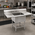 Thumbnail image #2 for Spec-Master 1-Compartment Stainless Steel Sink with Right Drainboard, 39-1/2 Inch W x 27 Inch D