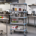Thumbnail image #2 for Millenia Mobile Polymer Shelving Starter Unit with 4 Open Grid Shelves, 54 x 24 x 62 Inches