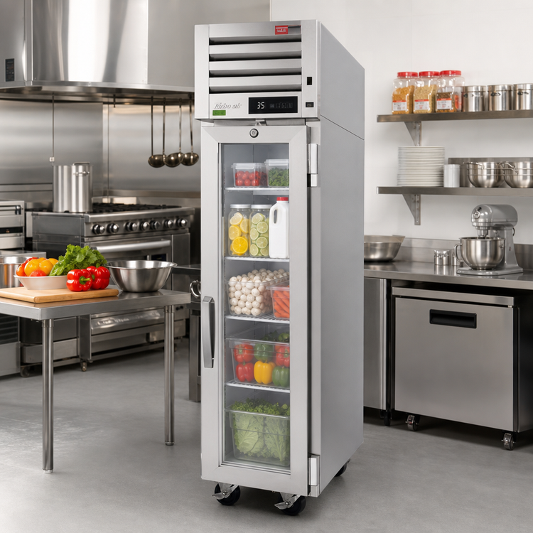 Product image #3 for Turbo Air PRO Series One-Section Reach-In Glass Door Refrigerator, Top Mount, 9.47 Cu. Ft.
