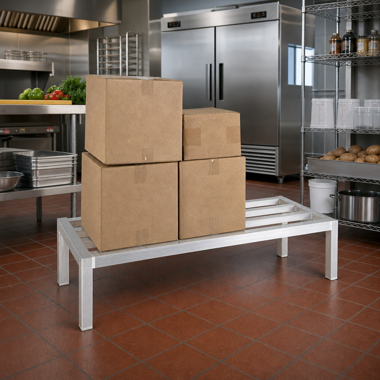 Product image #2 for New Age 2000 Series Heavy-Duty Welded Aluminum Dunnage Rack, 60 x 18 x 8 Inches, 2000 lb Capacity