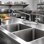 Thumbnail image #2 for Krowne Royal Series 15-514L Commercial Deck-Mount Manual Faucet, 14-Inch Swing Spout, 8-Inch Centers, Ceramic Valve