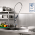 Thumbnail image #3 for T&S Brass Single-Hole Deck-Mount Mixing Faucet with 24-Inch Riser, 44-Inch Hose, and Spray Valve