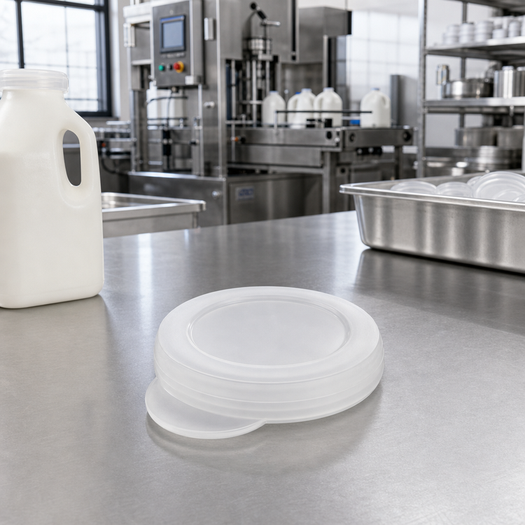 Product image #2 for Clear Plastic Milk Bottle Cap for GMB16, 2-3/8 Inch Diameter