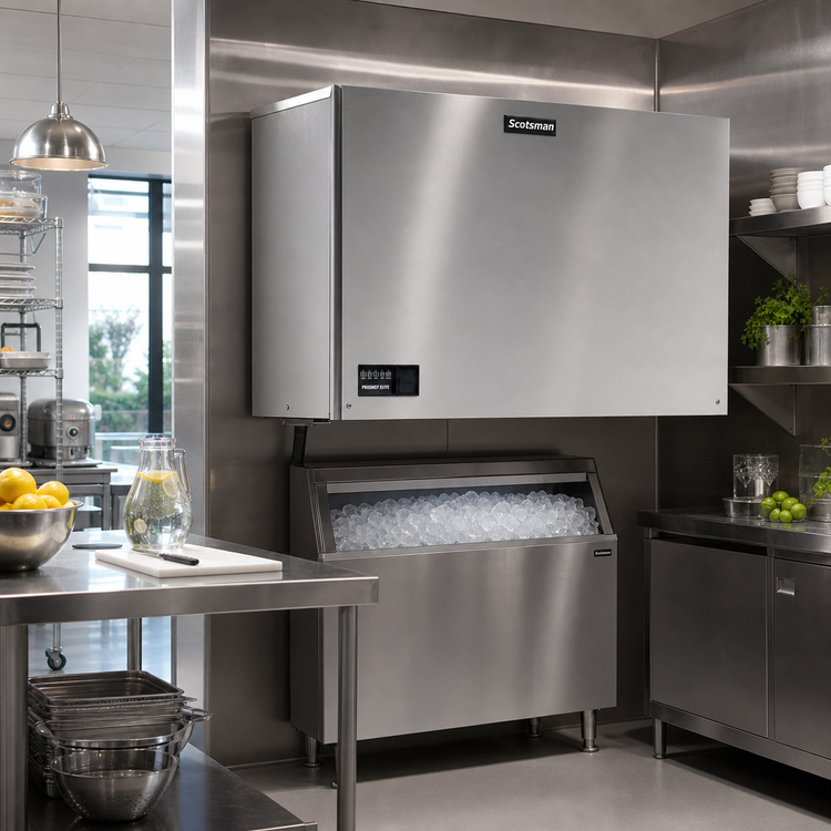 Product image #2 for Scotsman Prodigy ELITE MC1448MW-32 Water-Cooled Modular Cube Ice Machine, Medium Cube, 1,444 lb/Day