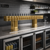 Thumbnail image #2 for Perlick Extra-High Back-to-Back Bridge Tee Countertop Glycol-Cooled Draft Beer Tower, Brass Finish, 24 Faucets