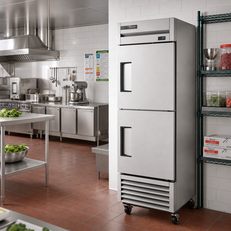Product image #2 for True T-23F-2-HC One-Section Reach-In Freezer with (2) Half Solid Doors, -10°F, Bottom Mount