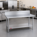 Thumbnail image #2 for Duke Stainless Steel Work Table with 10-Inch Riser, 72 x 30 Inches, and Undershelf
