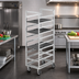 Thumbnail image #2 for Channel Standard Series Single Section Aluminum Cafeteria Tray Rack, End Load, 36 Inch High, 18 Tray Capacity, 15 x 20 Inch Trays