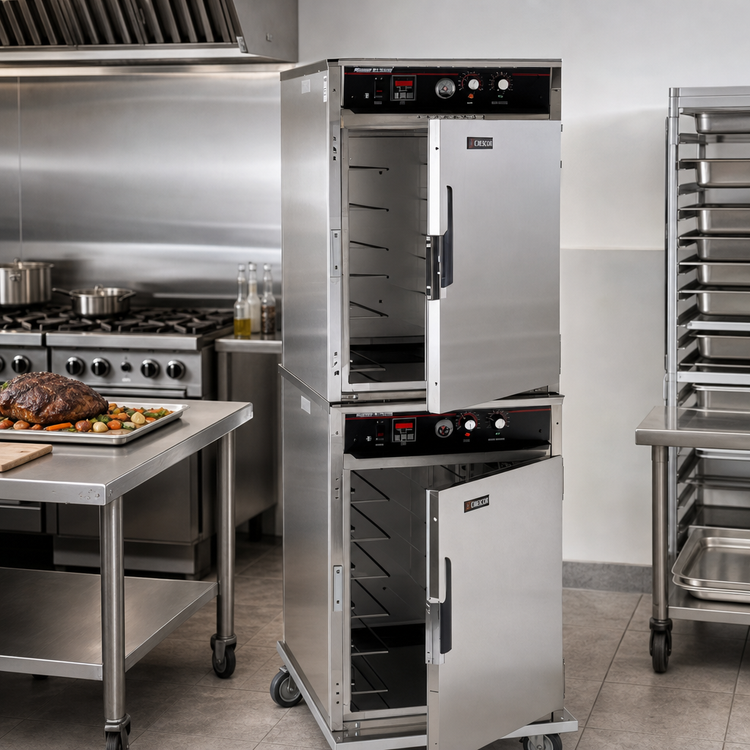 Product image #2 for Cres Cor Roast-N-Hold Stacked Half-Size Convection Cook and Hold Oven, 2 Compartments
