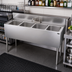 Thumbnail image #2 for Krowne Royal Series Four-Compartment Underbar Sink Unit with Deck-Mount Faucet, 10-Inch-Deep Bowls, 48W x 24D