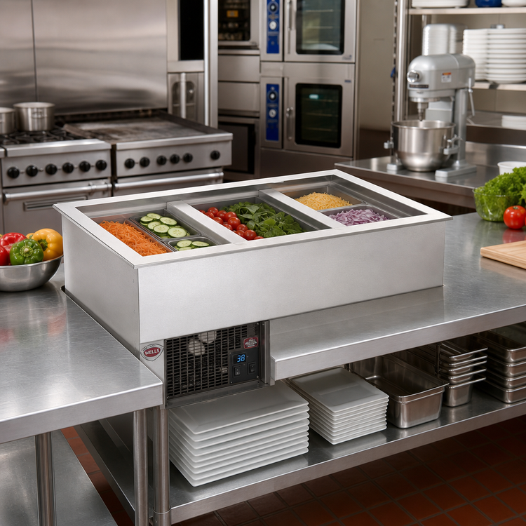 Product image #2 for Wells RCP-600 6-Pan Drop-In Refrigerated Cold Food Well