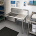 Thumbnail image #2 for BK Resources Straight Soiled Dishtable with Right Sink, 48 Inch Wide, 10 Inch Backsplash