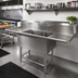 Thumbnail image #2 for John Boos Pro-Bowl 2-Compartment Sink with Left and Right 24-Inch Drainboards, 20 x 20 x 14-Inch Bowls, 14-Gauge Stainless Steel