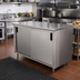 Thumbnail image #2 for Advance Tabco Special Value Economy Enclosed Work Table with Cabinet Base and Sliding Doors, 84 x 30 Inch, 16 Gauge 304 Stainless Steel Top