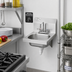 Thumbnail image #2 for Krowne Wall-Mounted Stainless Steel Hand Sink with Gooseneck Faucet