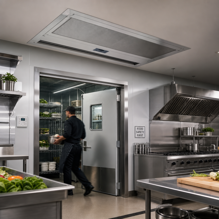 Product image #2 for Berner Architectural Recessed 12 Electric Heated Air Curtain, 84-Inch Wide, 2-Motor