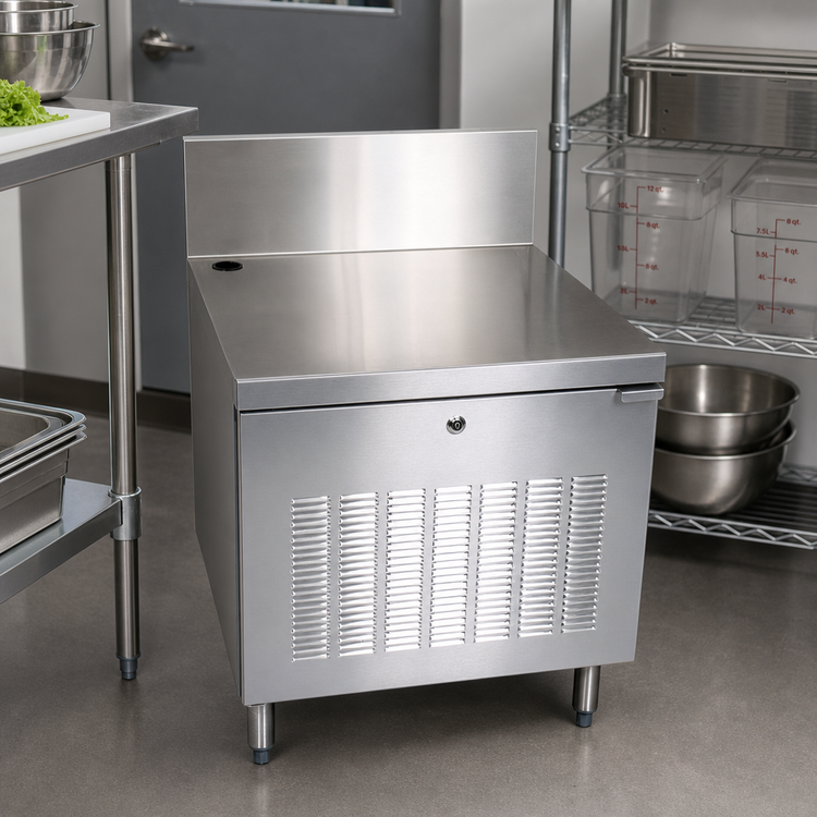 Product image #2 for CHOICE 24 x 24 x 36-Inch Stainless Steel POS Work Center Cabinet Base with Locking Door