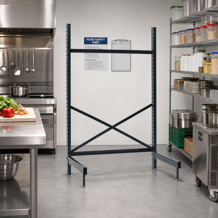 Product image #2 for Metro SmartLever Cantilevered Shelving Base Kit for 60"W x 21"D Shelves, 64-1/4"W x 25-1/2"D x 86-3/8"H