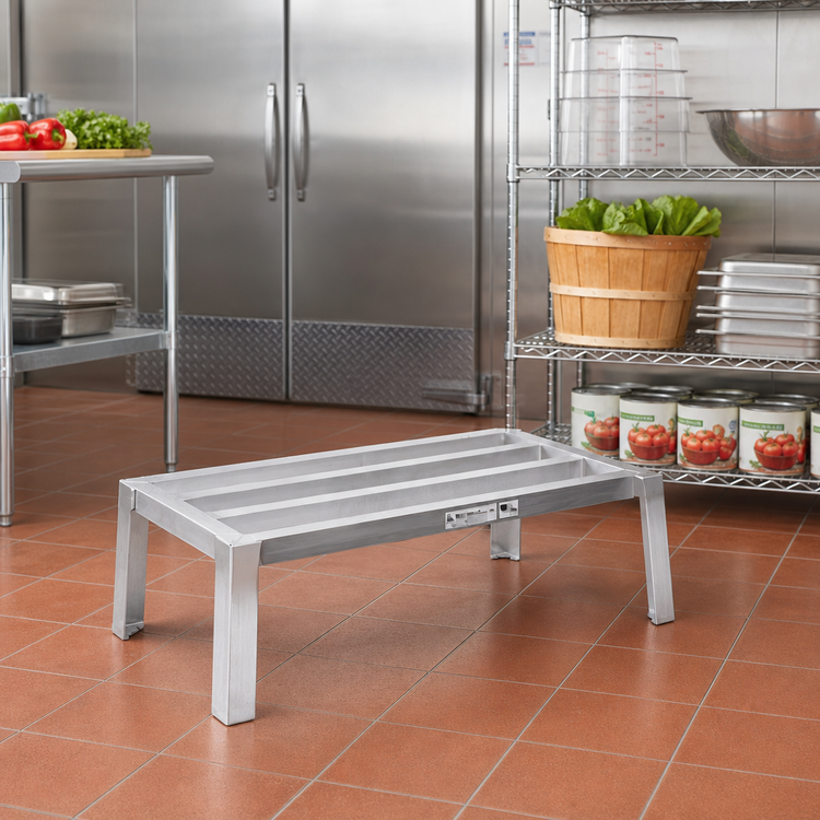 Product image #2 for Eagle Group Nesting Stackable Aluminum Dunnage Rack, 24 x 24 x 12 Inches, 3,200 lb Capacity