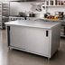 Thumbnail image #2 for Advance Tabco Enclosed Work Table with Cabinet Base and Sliding Doors, 108