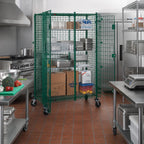 Thumbnail image #2 for Eagle Group EagleGard CSC2430E Mobile Wire Security Cage with Double Padlock Hasps, 33-1/4"W x 27-1/4"D x 69"H