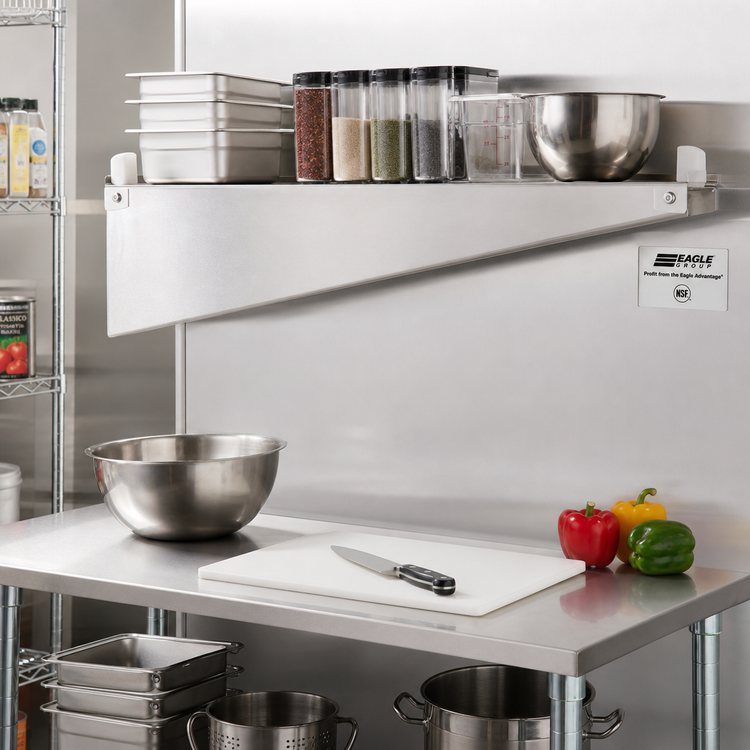 Product image #2 for Eagle Group Heavy Duty 24-Inch Double Knob Shelf C Bracket for Cantilever Shelving