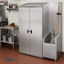 Thumbnail image #3 for Advance Tabco Double Width Stainless Steel Mop Sink Cabinet with Right-Side Mop Sink, 84 Inch High