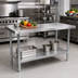 Thumbnail image #2 for John Boos Stallion Economy 60-Inch x 24-Inch Stainless Steel Work Table with Adjustable Undershelf