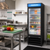 Thumbnail image #2 for Kelvinator Commercial 26 Cu. Ft. One-Section Reach-In Glass Door Refrigerated Merchandiser, Right-Hinged, Bottom-Mount, 115V