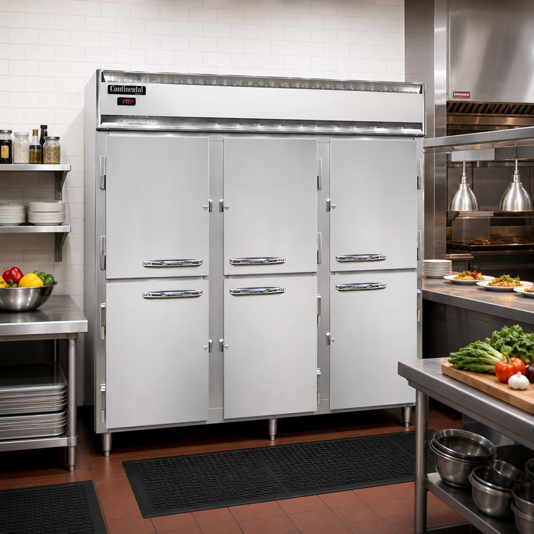 Product image #2 for Continental Refrigerator Designer Line DL3W-SA-PT-HD Three-Section Pass-Thru Heated Cabinet