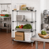 Thumbnail image #2 for Quantum 4-Shelf Solid Stainless Steel Stationary Shelving Starter Kit, 24 x 18 x 54 Inches