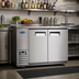 Thumbnail image #3 for Atosa 57-4/5-Inch Two-Section Back Bar Cooler with Solid Locking Doors, 17.3 Cu. Ft., Stainless Steel, Side-Mount Refrigeration