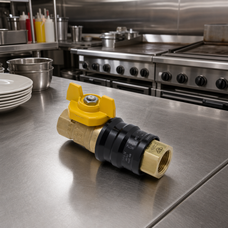 Product image #2 for Safe-T-Link Safe-T-Guard 3/4 Inch NPT Quick Disconnect Combination Gas Valve