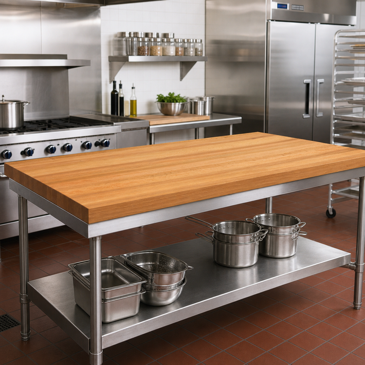 Product image #2 for John Boos Appalachian Red Oak Full-Length Edge Grain Island Countertop, 72 x 38 x 1-1/2 Inches, Penetrating Oil Finish