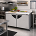 Thumbnail image #2 for Turbo Air Super Deluxe 60-1/4-Inch 2-Section Stainless Steel Worktop Refrigerator with Cutting Board