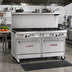 Thumbnail image #2 for Southbend Ultimate 60-Inch Gas Restaurant Range with Mixed Burner Top, Two Cabinets, and Hi-Shelf Backriser