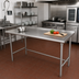Thumbnail image #2 for Advance Tabco 84-Inch x 24-Inch 16-Gauge 430 Stainless Steel Work Table with 1-1/2-Inch Rear Up-Turn