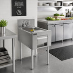 Thumbnail image #3 for Perlick Corporation Top Shelf TSF18HS Freestanding Stainless Steel Underbar Hand Sink, 18"W x 24"D, Integrated Soap & Paper Towel Dispensers
