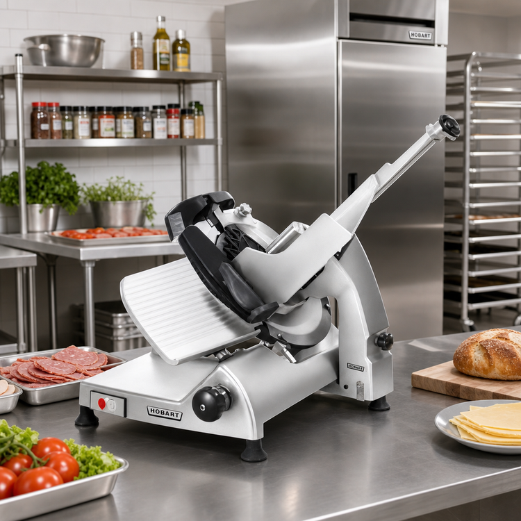 Product image #2 for Hobart HS6-1 Heavy Duty Manual Gravity Feed Meat Slicer with 13-Inch CleanCut Knife