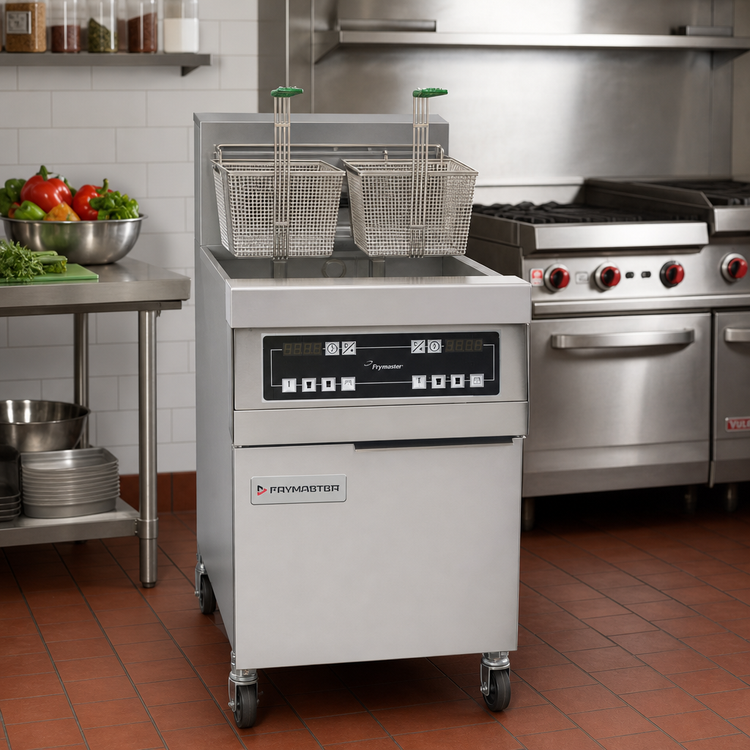 Product image #2 for Frymaster RE High Efficiency 80 lb. Electric Floor Fryer, Open-Pot Design, 21 kW