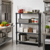 Thumbnail image #2 for Cambro Camshelving Elevation Series 21 x 24 Inch Solid Wall Shelving Shelf Kit, Brushed Graphite