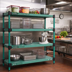 Thumbnail image #2 for Eagle Group QuadPlus QPF-QA2454VG-GS 54"W x 24"D Solid Green Polymer Shelf Mat with Quad-Adjust Frame Case of 2
