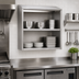 Thumbnail image #2 for Glastender 42-Inch Open Front Stainless Steel Wall Cabinet with Sloped Top and Shelf