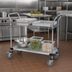 Thumbnail image #2 for Quantum WRC-1860-2CG 60-Inch Chrome-Plated 2-Shelf Utility Bus Cart, 1200 lb. Capacity