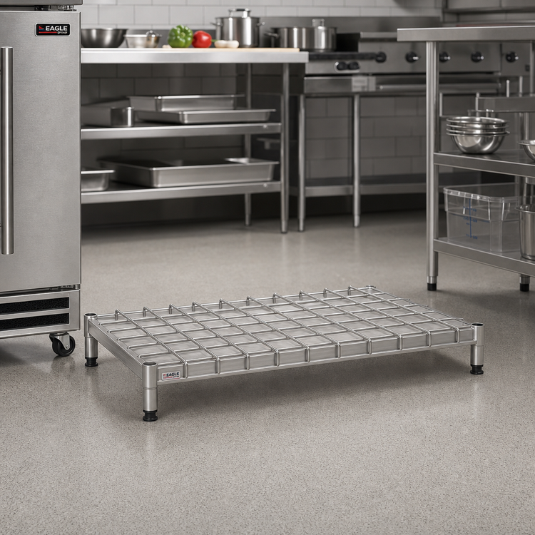Product image #2 for Eagle Group Chrome Dunnage Shelf with Removable Wire Mat, 36 x 24 Inches