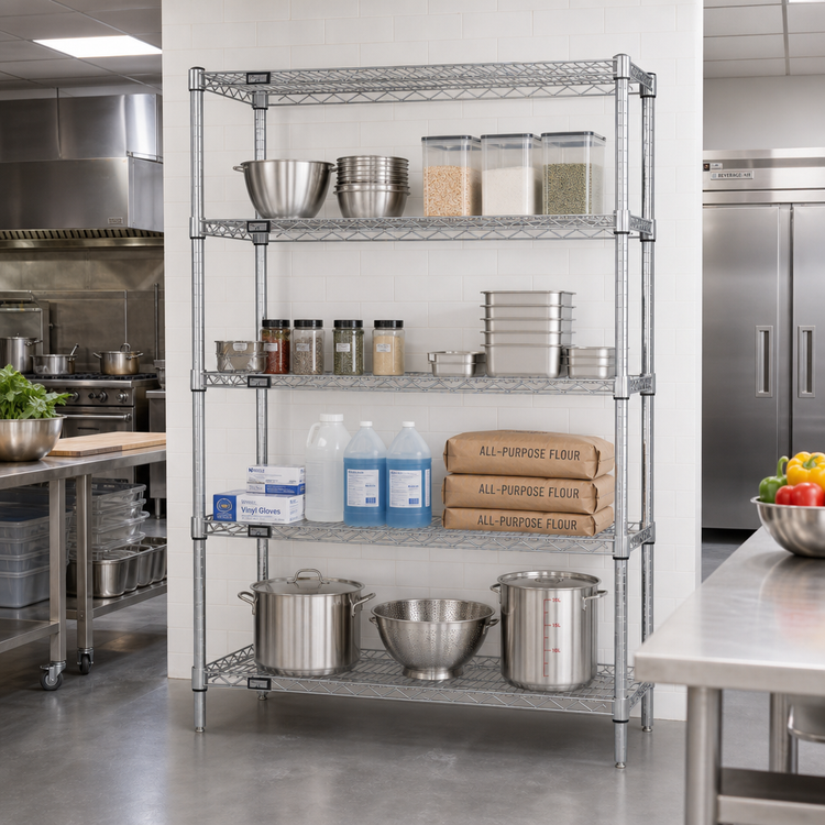 Product image #2 for Quantum 72-Inch Wide x 21-Inch Deep x 86-Inch High Stationary Wire Shelving Starter Kit